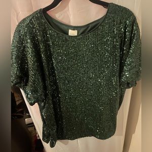 H&M sequin short sleeve